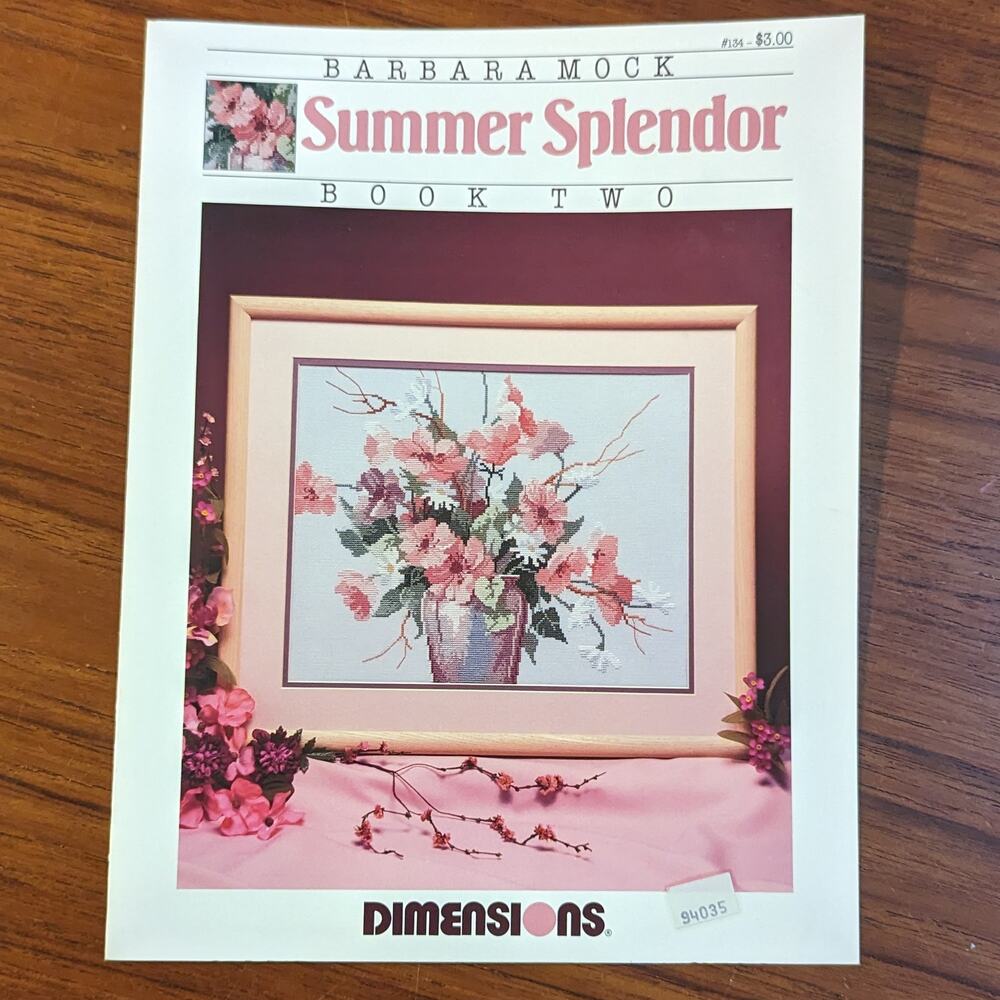 Summer Splendor Floral Cross Stitch Pattern Book